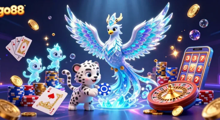 Engage with the world of go88 and win big with vibrant casino elements and dazzling characters.